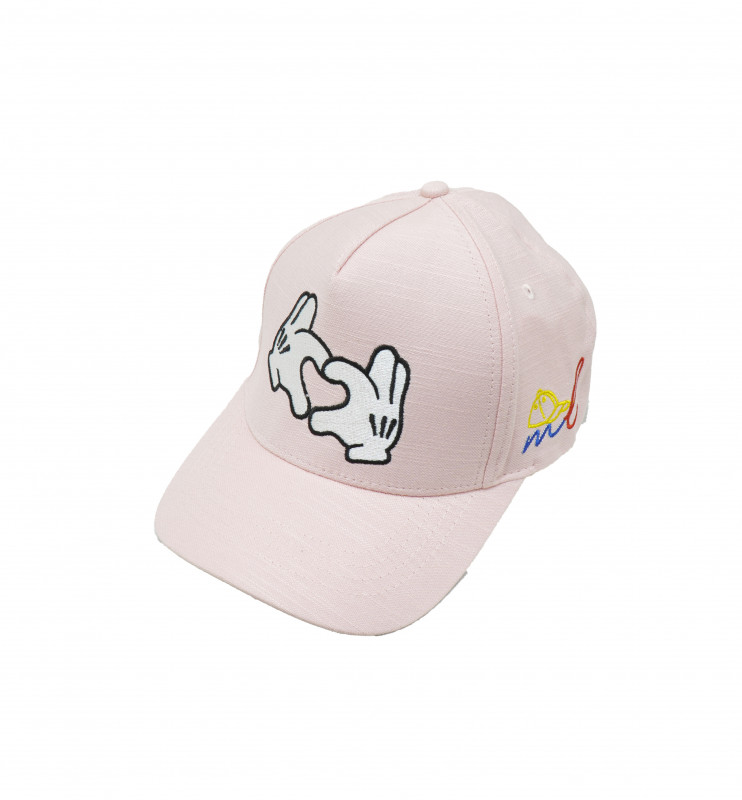 Malahi Land Hand Love Embroidered Cap - Pink
