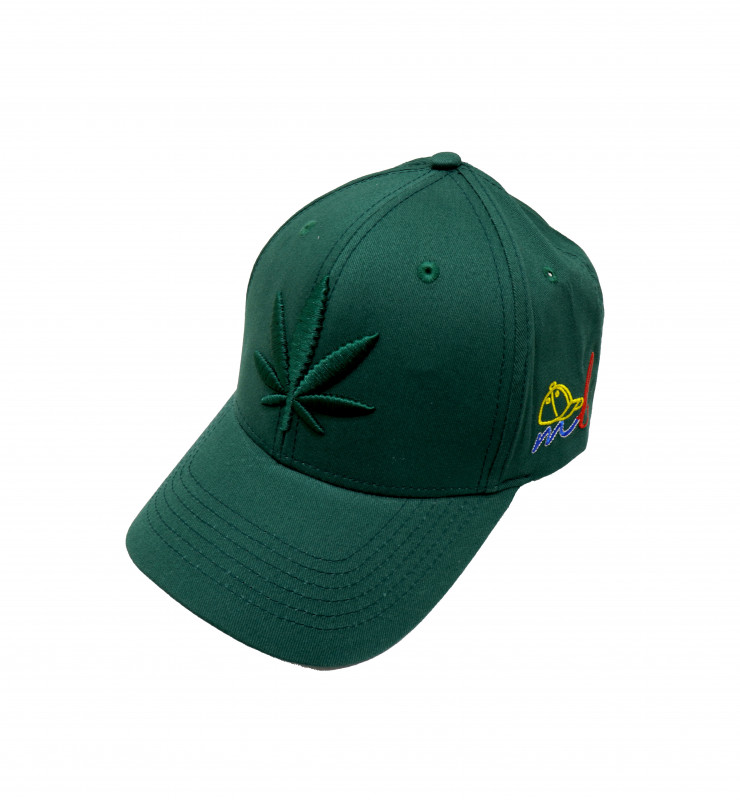 Malahi Land Hip Hop Embroidered Cap - Deep Green