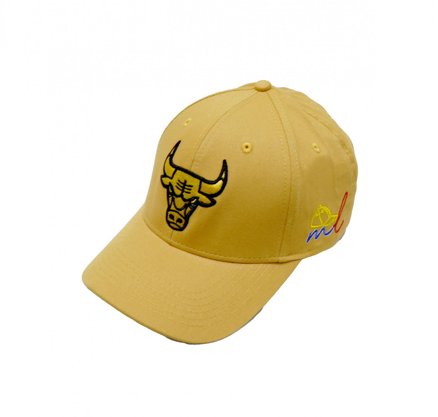 Malahi Land Cow Skull Embroidered Cap - Khaki