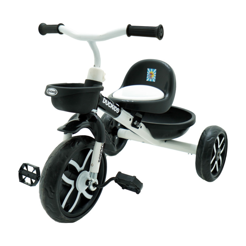 Duckids Tricycle with Basket Indoor and Outdoor Portable DK 855 (White)