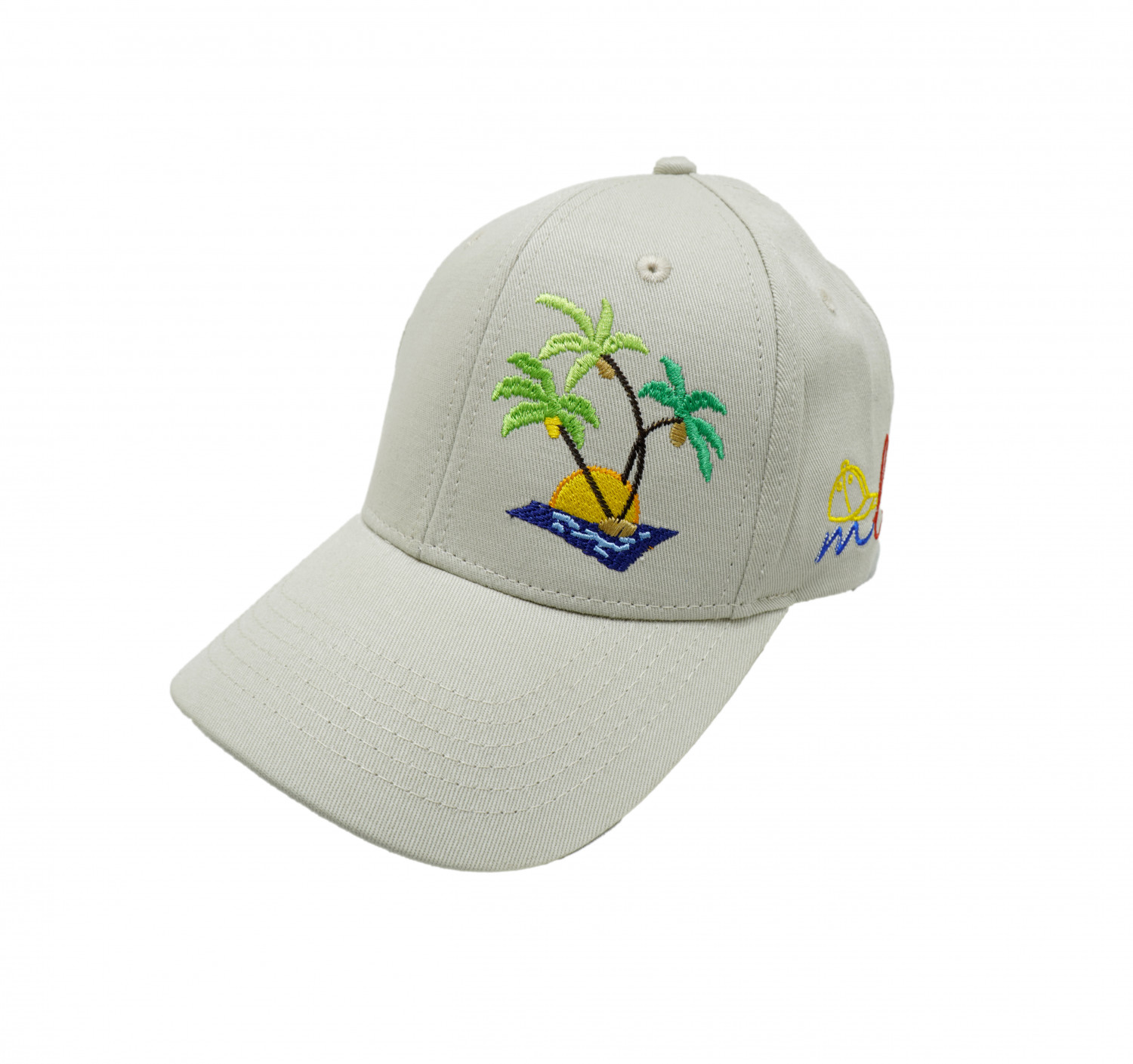 Malahi Land Date Tree Logo Embroidered Cap - White