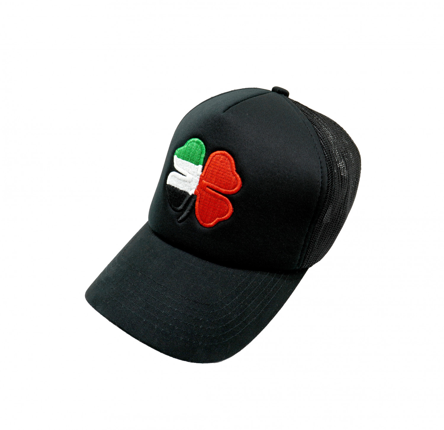 Malahi Land UAE Flag Heather Embroidered Cap - Black